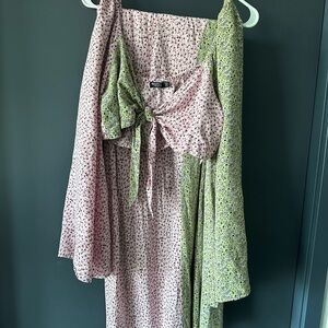 Nasty Gal Two Piece Floral Set